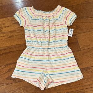 Old Navy girls Rainbow Striped Romper
